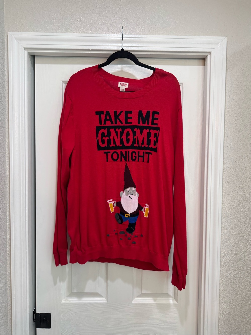 Mossimo Supply Co. Red Crewneck Graphic Christmas Sweater